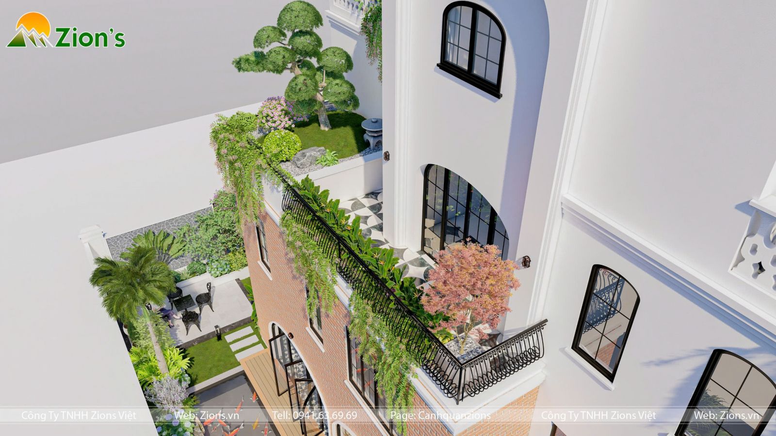 Thiết kế sân vườn biệt thự phong cách nhiệt đới (tropical garden)